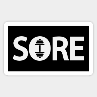Sore being sore from the gym Sticker